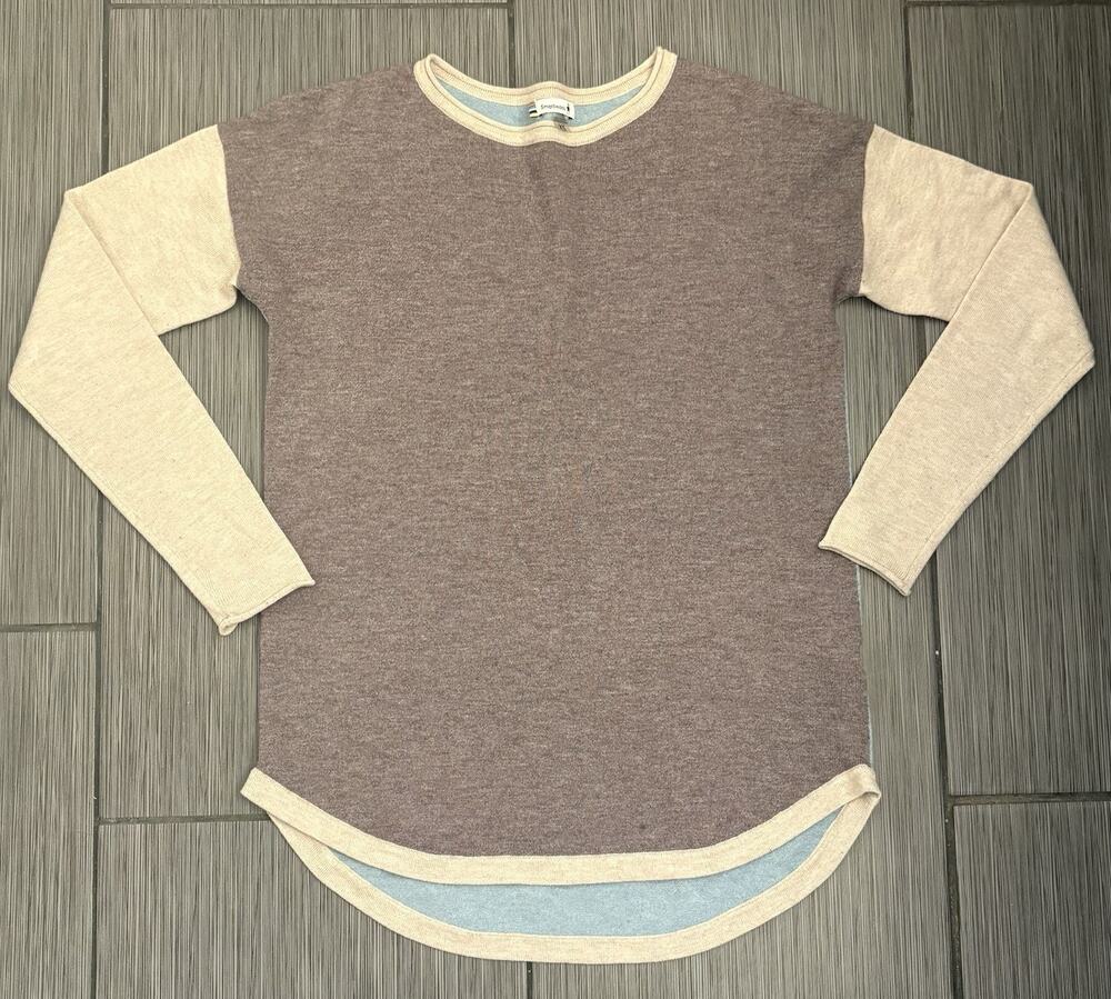 Smartwool Women's Shadow Pine Colorblock Crew Sweater XS Lightweight SW016487